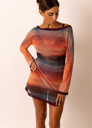 Asymmetric Mesh Dress