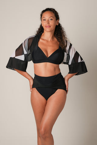 Mesh Bolero - Black Geo