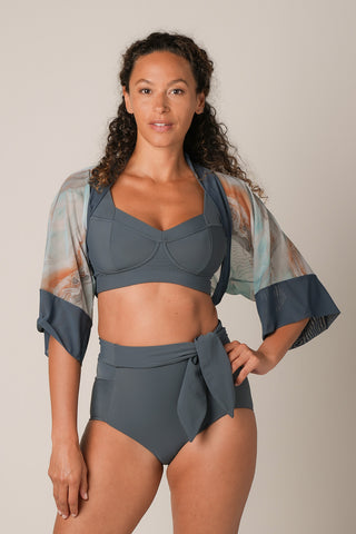 Mesh Bolero - Sea Marble