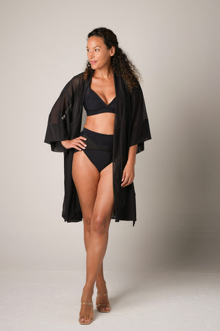 Mesh Kimono - Black