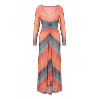 Mesh Long Dress - Sunset