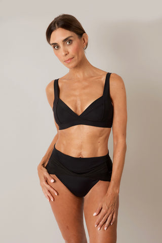 The Plunge Swim Bra - Black