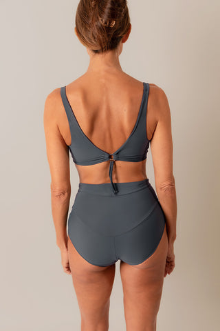 The Plunge Swim Bra - Blue Stone