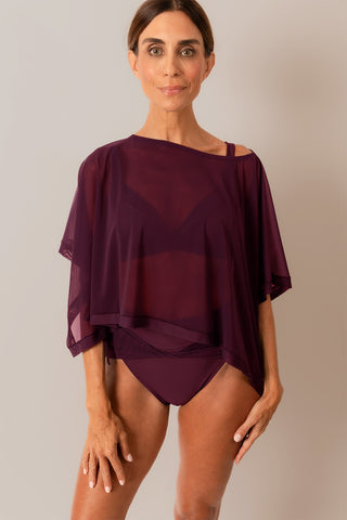 Mesh Rectangle Top - Bordo