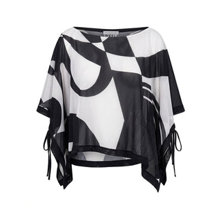 Mesh Rectangle Top - Black Geo