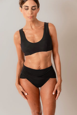 The Scoop Swim Bra - Black