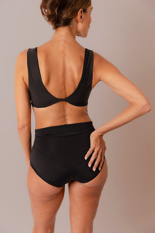 High Cut Twist Bottoms - Black