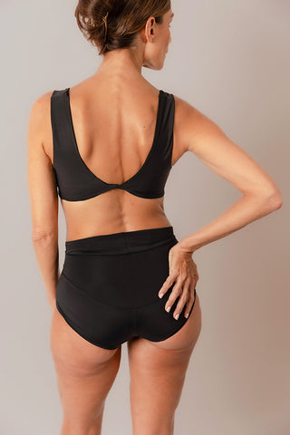 High Cut Twist Bottoms - Black
