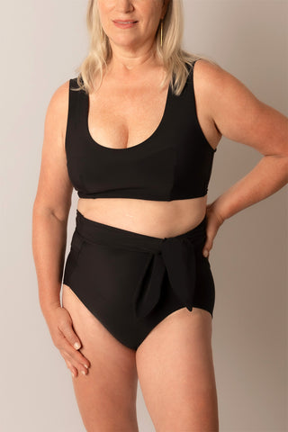 Low Cut Tie Bottoms - Black
